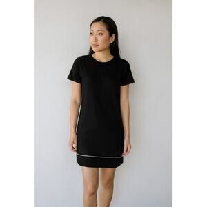 Superdown Zella Black Zip Hem Mini Dress - Size Small NWT